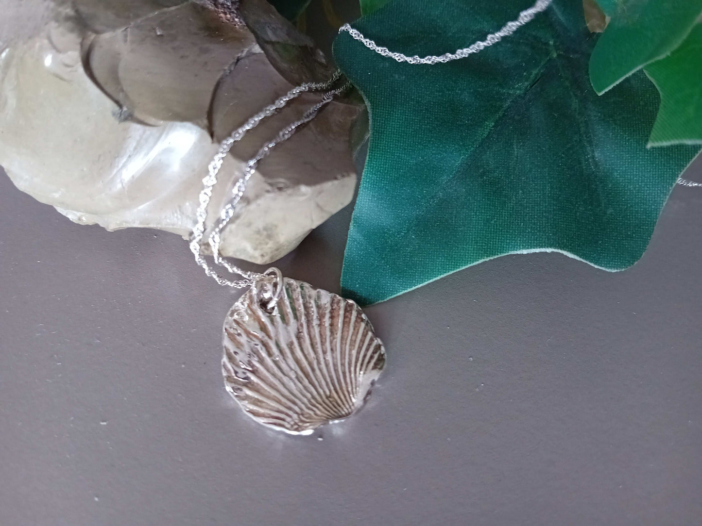 Fine Silver Shell Necklace