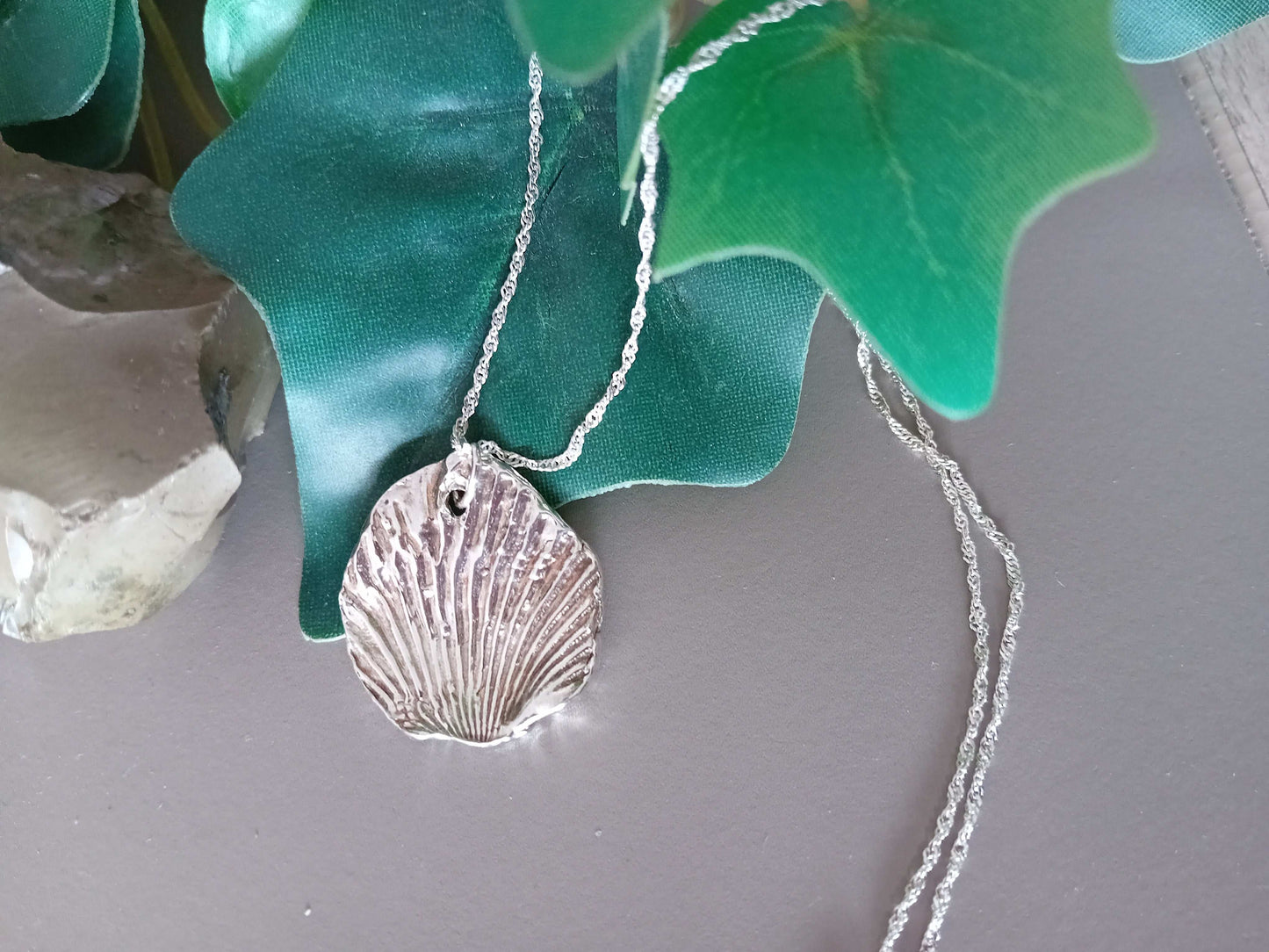 Fine Silver Shell Necklace