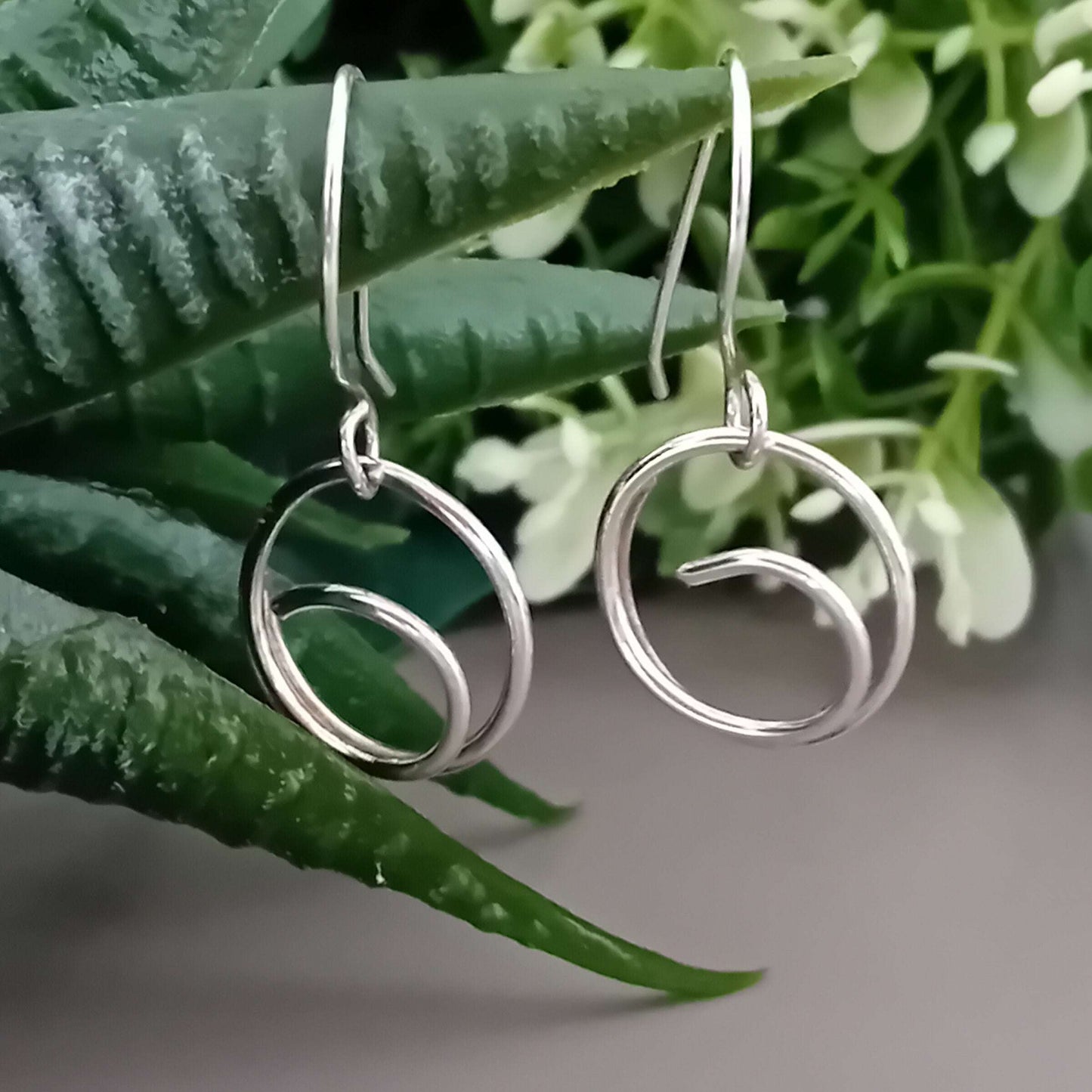 Sterling Silver Summer Sea Swirl Necklace and Earrings Set