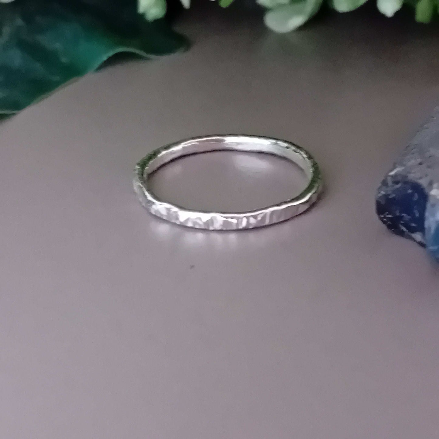 Sterling Silver Hand Textured Stacking Rings