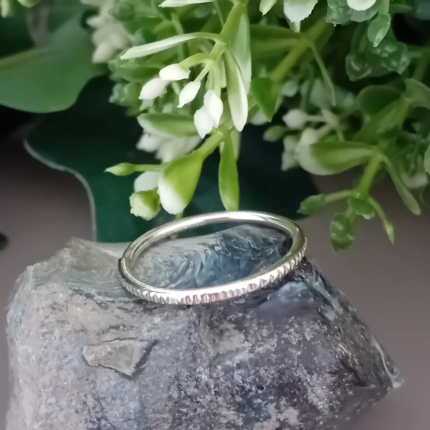 Sterling Silver Hand Textured Stacking Rings