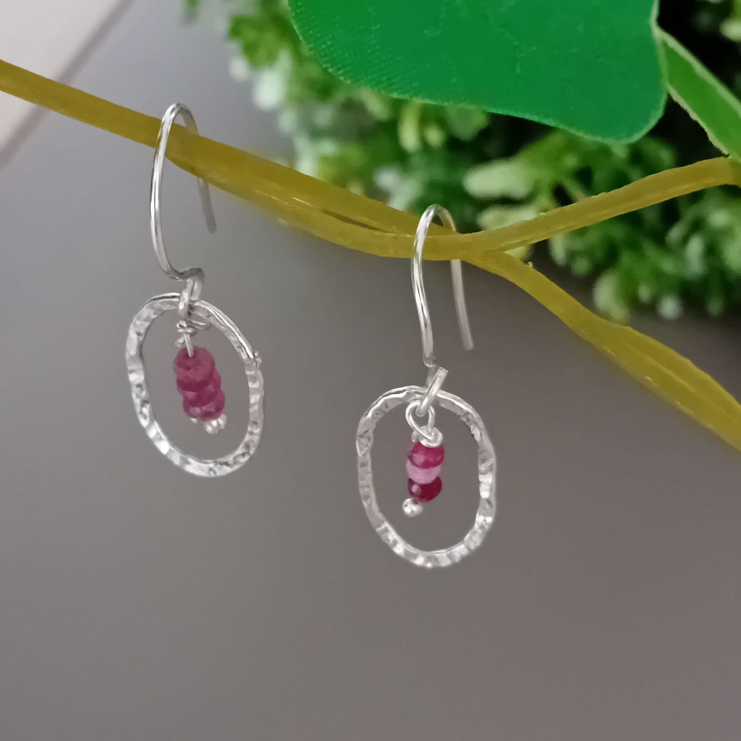 Mini Gems Range- Sterling Silver Hand Textured Necklace and Earrings