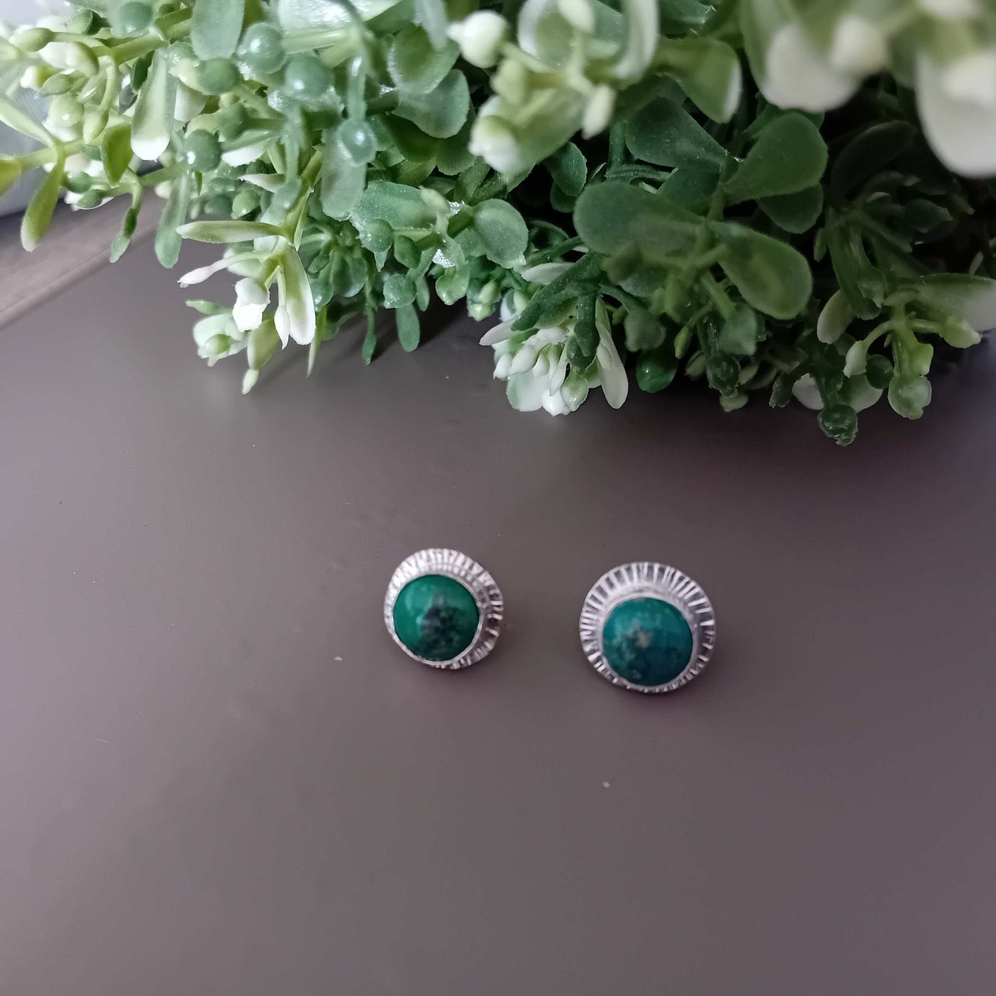 Turquoise & Sterling Silver Stud Earrings