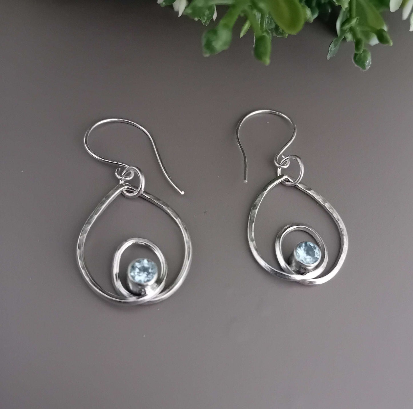 Sky Blue Topaz Sterling Silver Teardrop Earrings