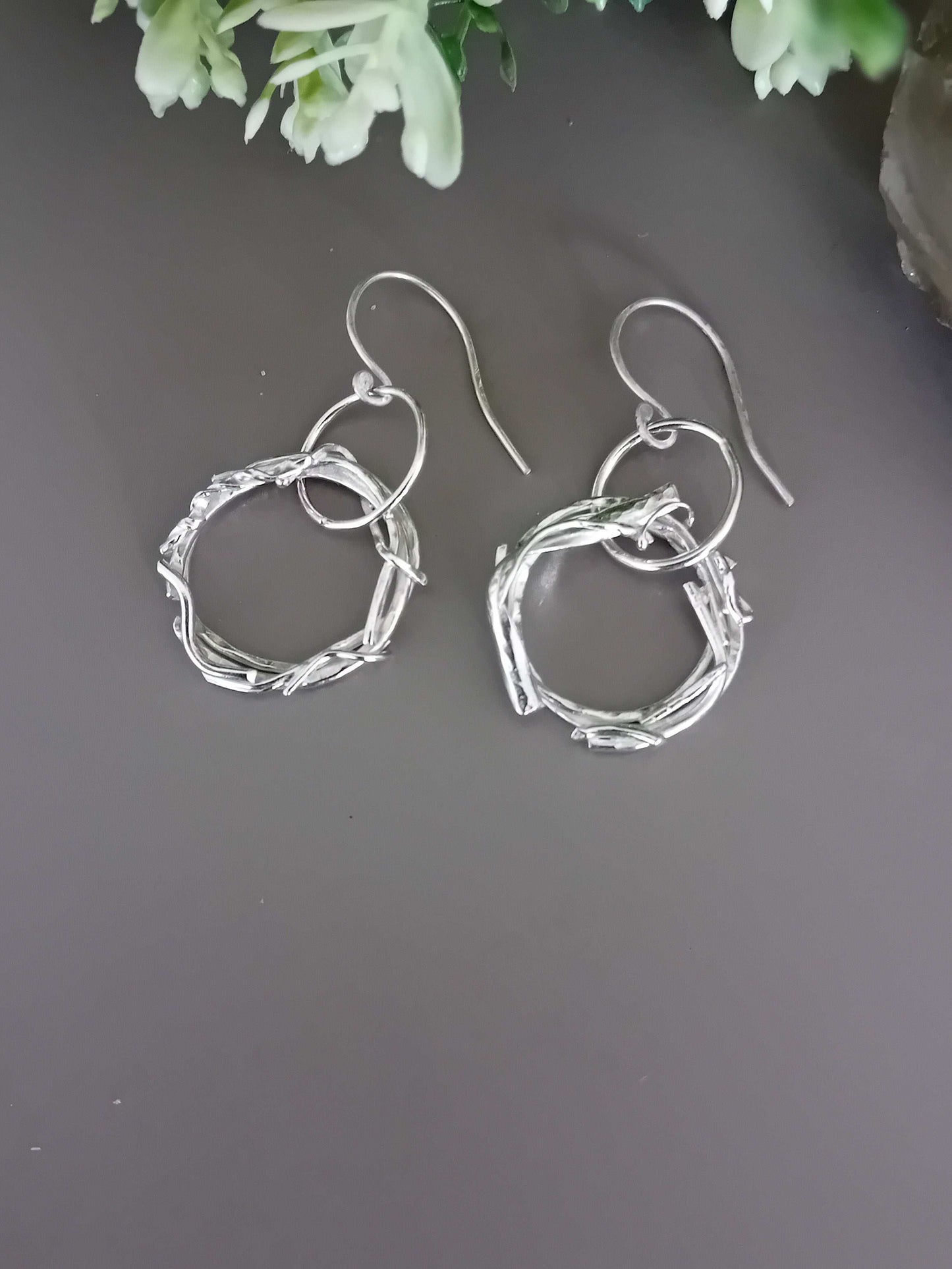 The Stork Nest Earrings- sterling silver
