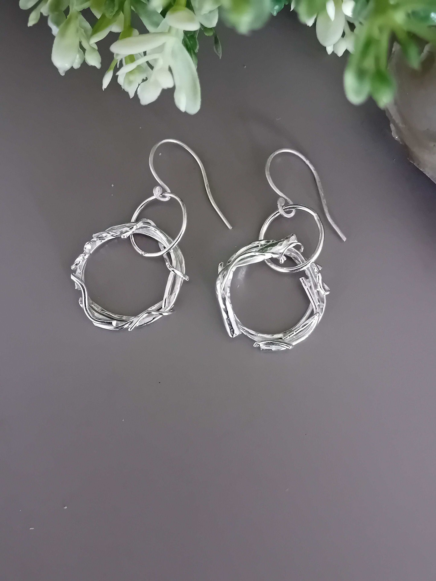 The Stork Nest Earrings- sterling silver