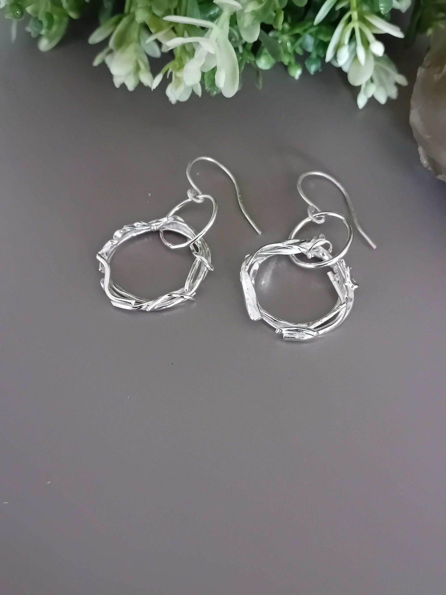 The Stork Nest Earrings- sterling silver