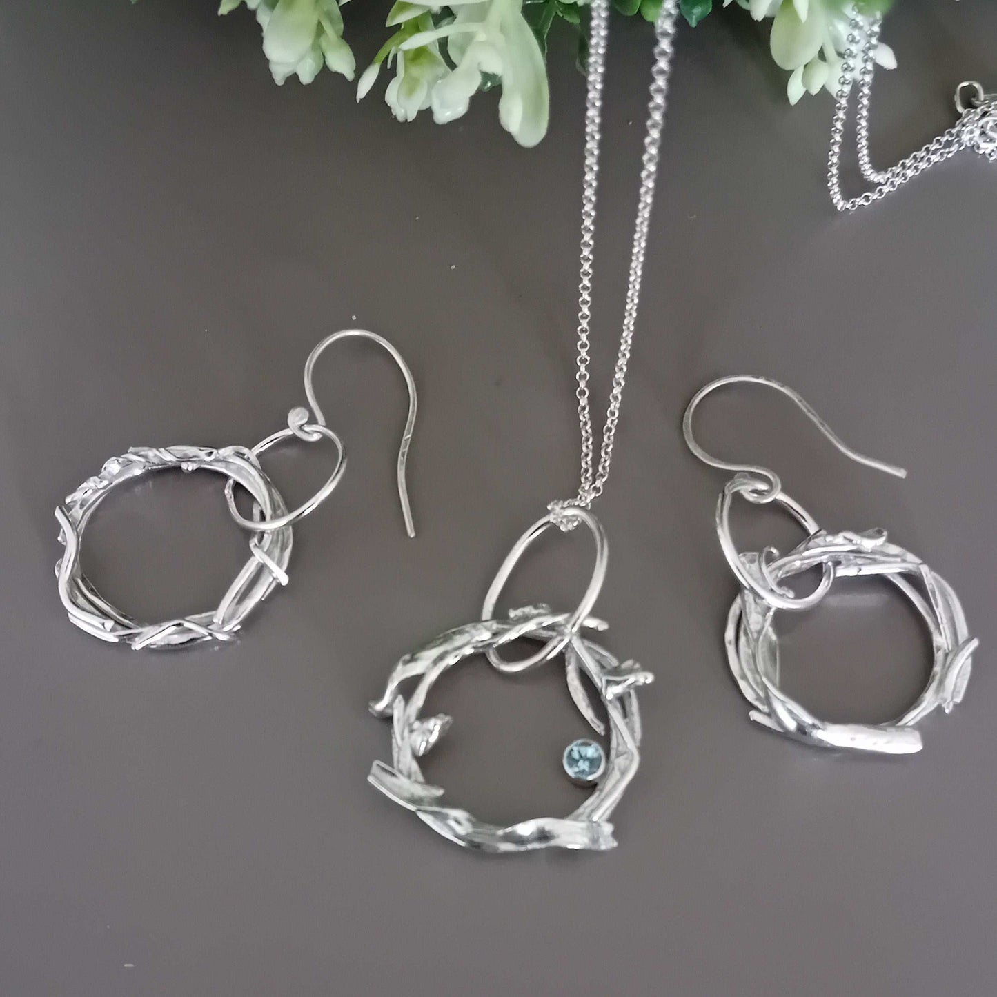 The Stork Nest Earrings- sterling silver