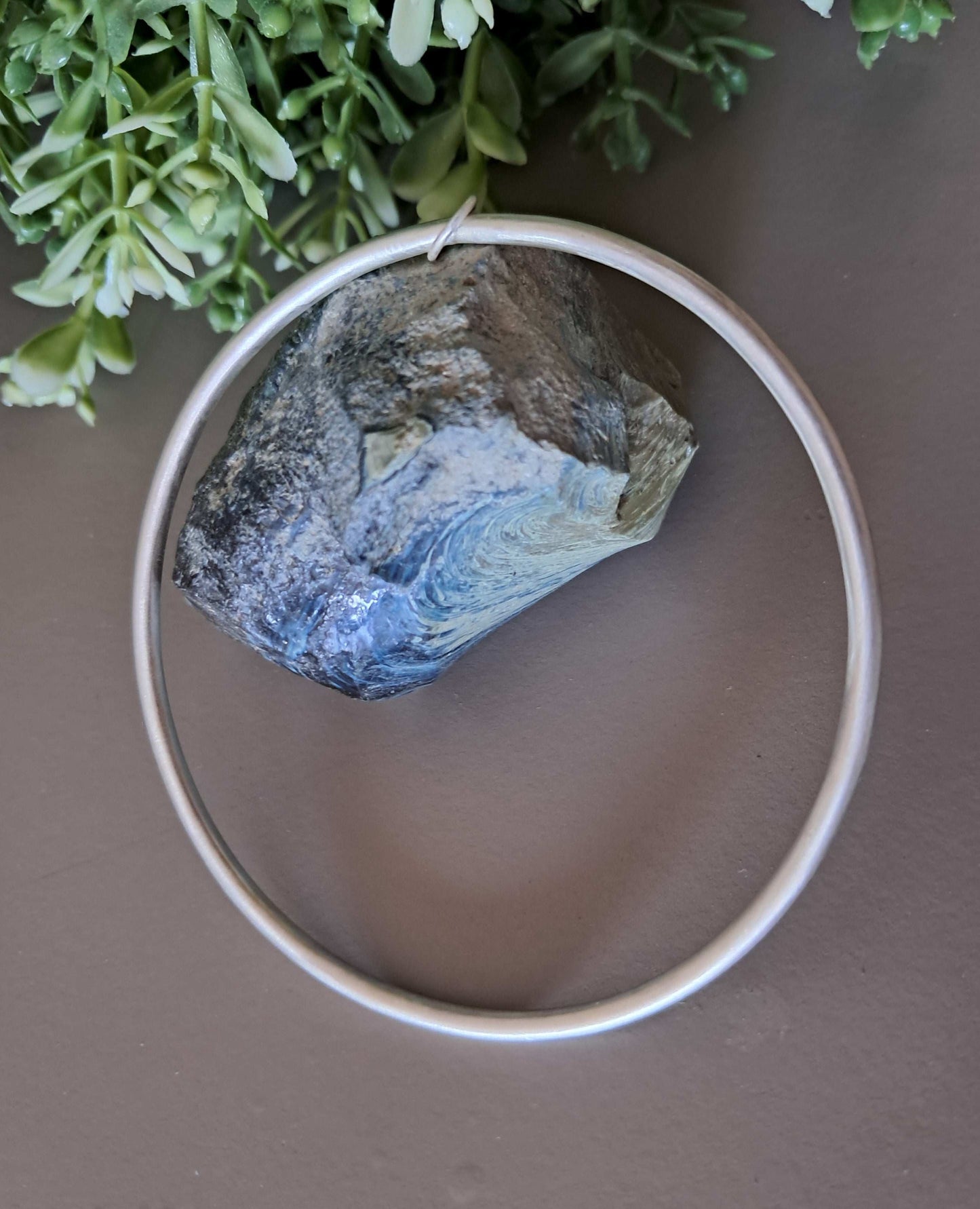 Frosted Solid Sterling Silver Bangle