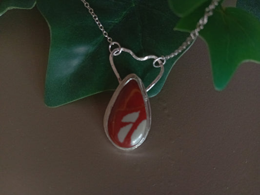 Handmade Sterling Silver and Noreena Jasper Necklace