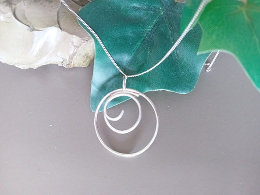 Handmade Sterling Silver Swirl Necklace