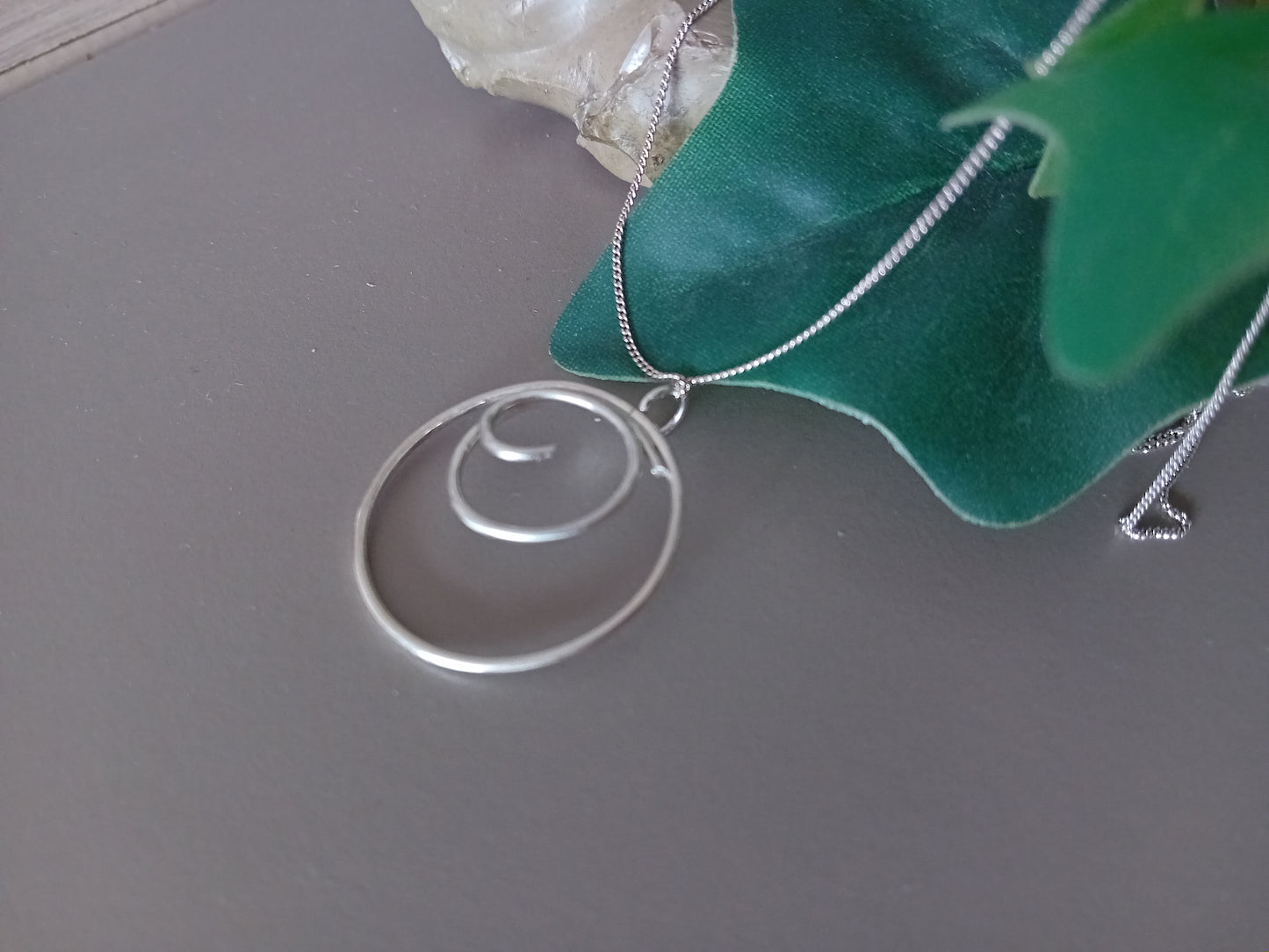 Handmade Sterling Silver Swirl Necklace