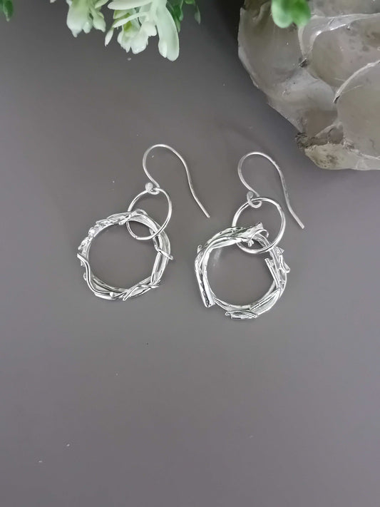 The Stork Nest Earrings- sterling silver